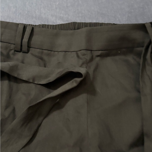 Black High-Waisted Pants with Belt linen nwot - Picture 4 of 6